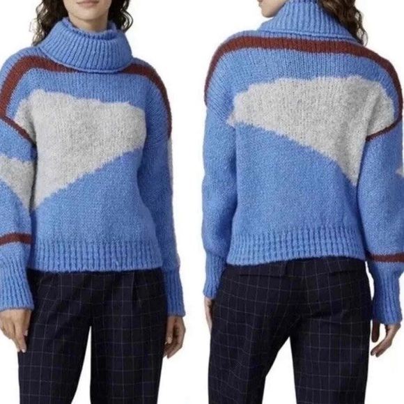 Sita Murt Runway Abstract Alpaca Color Sweater Chunky women size 12 - Picture 2 of 5